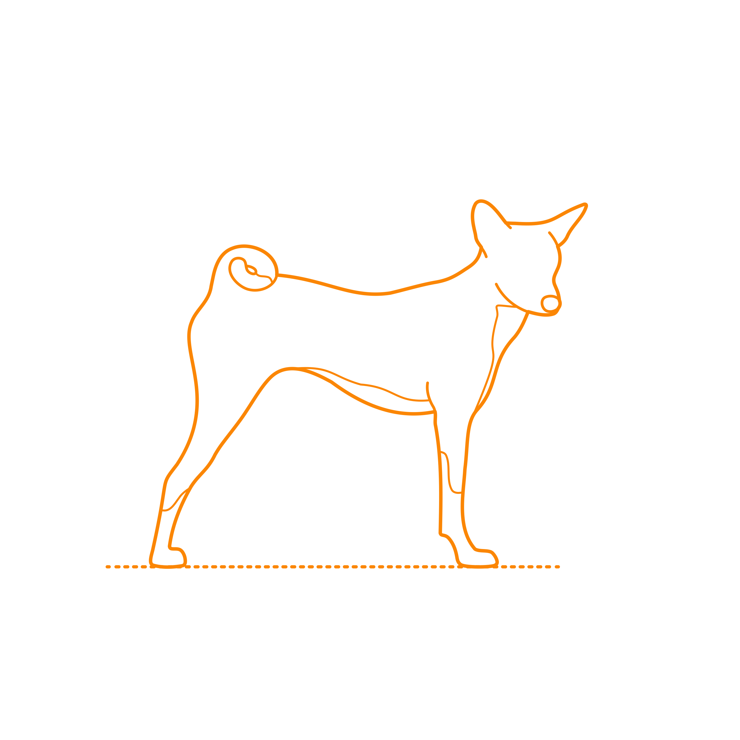 Animals Dogs Basenji Stencil Svg Design File Free Vectors